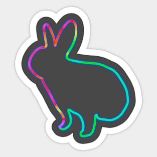 Neon bunny Sticker